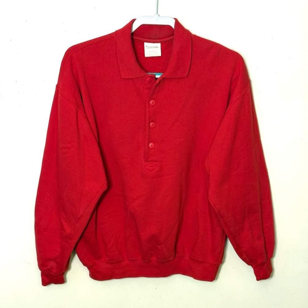 CHEETAH Red Polo Sweatshirt. Size M. EUC.